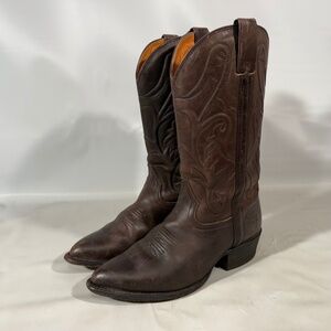 FRYE Billy 77693 Deco Leather Western Riding Cowboy Boots Sz 8 Made Mexico